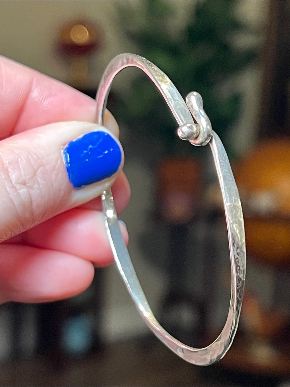 Vintage Retired James Avery Sterling Silver Ball Hook-On Bangle Bracelet